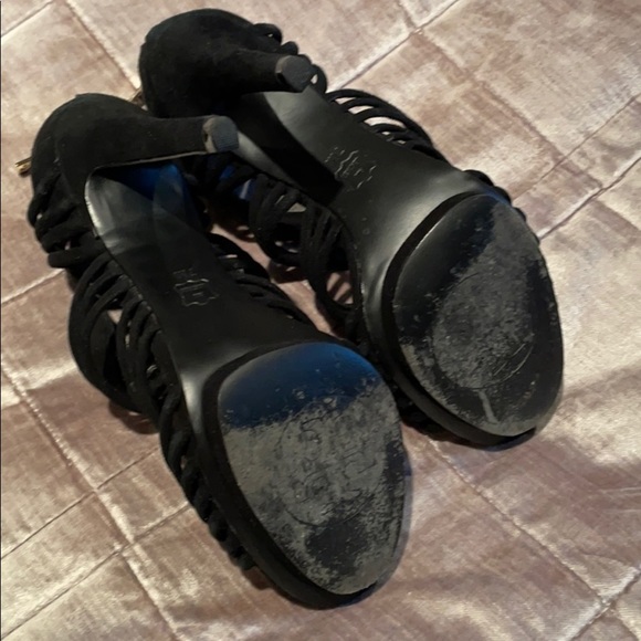 Tory BURCH Suede Platform Cage Heels - Picture 6 of 12